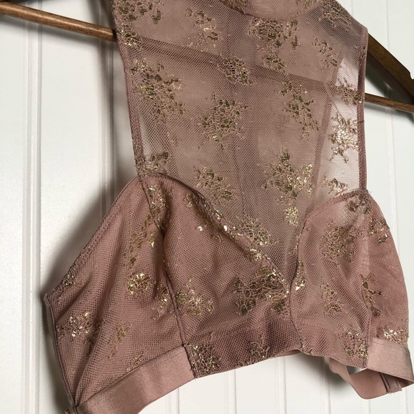 Victoria’s Secret high neck rose gold cut out bra - Picture 2 of 5